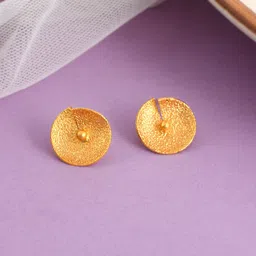 Silvermerc Designs Gold-Plated Handcrafted Contemporary Studs Earrings-picture-12