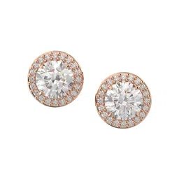 SWAROVSKI Rose Gold-Plated White Crystal Stud Earrings-picture-39
