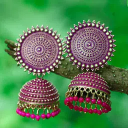 DIVASTRI Circular Jhumkas Earrings-picture-10