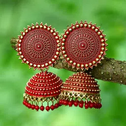 DIVASTRI Circular Jhumkas Earrings-picture-11