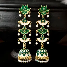 Silvermerc Designs Gold-Plated Circular Jhumkas-picture-11