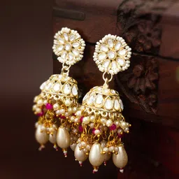 aadita Geometric Jhumkas Earrings-picture-30