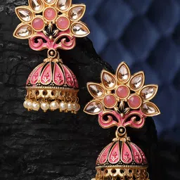KARATCART Contemporary Jhumkas Earrings-picture-42