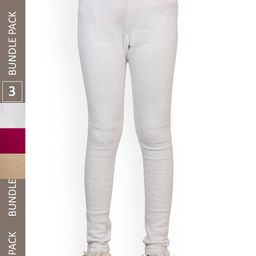 IndiWeaves Girls Pack Of 3 Woolen Ankle-Length Leggings-picture-37