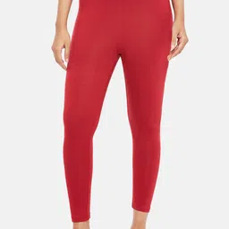 RANGMANCH BY PANTALOONS Women Maroon Solid Ankle-Length Leggings-picture-20