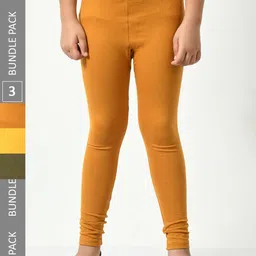BAESD Girls Pack Of 3 Churidar-Length Leggings-picture-41