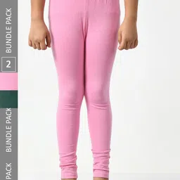 BAESD Girls Pack of 2 Churidar Length Leggings-picture-45