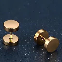 KARISHMA KREATIONS Set Of 3 Gold-Plated Stud Earrings-picture-22