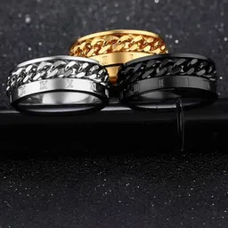MEENAZ Men Set Of 3 Silver-Plated Finger Rings-picture-26