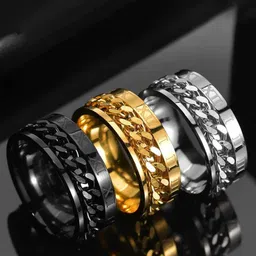 MEENAZ Men Set Of 3 Silver-Plated Finger Rings-picture-26