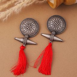 TOS Brass-Plated Tasseled Classic Studded Studs Earrings-picture-38