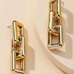 Pinapes Gold-Toned Classic Studs Earrings image 1