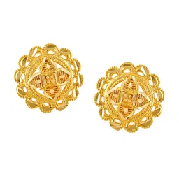 Vighnaharta Gold Plated Floral Studs Earrings-picture-22