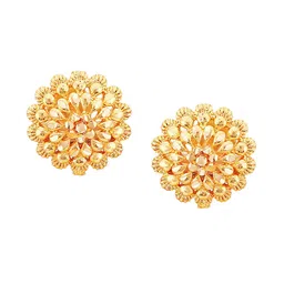Vighnaharta Gold-Toned Floral Studs Earrings-picture-32