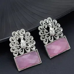 PRIVIU Peacock Shaped Studs Earrings-picture-21