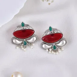 DASTOOR Silver-Plated Contemporary Drop Earrings-picture-20