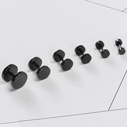 KARISHMA KREATIONS Set Of 6 Stainless Steel Contemporary Stud Earrings-picture-28