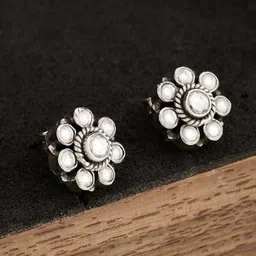 Fabindia Silver-Plated Contemporary Studs Earrings-picture-25