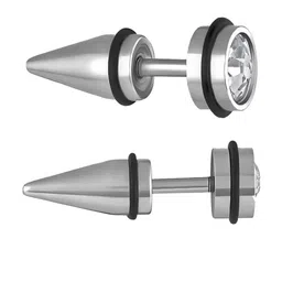 KARISHMA KREATIONS Silver-Plated Contemporary Cubic Zirconia Studs Earrings-picture-23