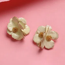 DressBerry White Gold Plated Contemporary Studs Earrings-picture-32