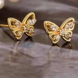 MYKI Gold-Plated Contemporary Studs Earrings-picture-21