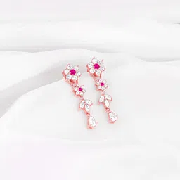 GIVA Rose Gold-Plated Contemporary Stud Earrings image 1