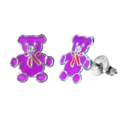 Abhooshan Girls 92.5 Sterling Silver Contemporary Studs Earrings-image-97