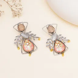 Mali Fionna Artificial Stones and Beads Contemporary Drop Earrings-picture-49