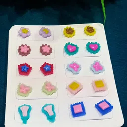 FEMMIBELLA Set Of 10 Stud Earrings-picture-40
