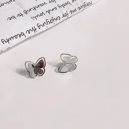 Pinapes Silver Plated Butterfly Shaped Studs Earrings-picture-40