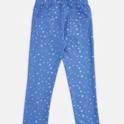 Pantaloons Junior Girls Navy Blue & White Printed Treggings image 3