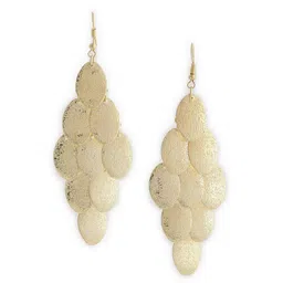 SOHI Women Gold-Toned Contemporary Drop Earrings image 2