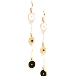 VOGUE PANASH Gold-Toned Circular Drop Earrings image 3
