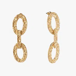 Kazo Gold-Plated Contemporary Drop Earrings image 2