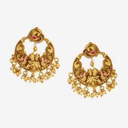 Kushal's Fashion Jewellery Gold Plated Drop Earrings image 2