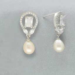 Sri Jagdamba Pearls Dealer Contemporary Hoop Earrings image 2