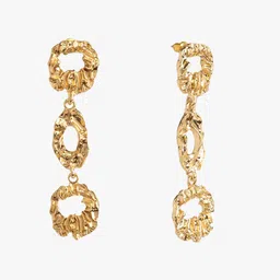 Kazo Gold-Plated Contemporary Drop Earrings image 2
