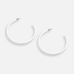 SOHI Silver Plated Half Hoop Earrings image 2