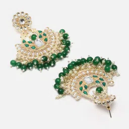 Aazeen Gold-Plated Crescent Shaped Chandbalis Earrings image 2
