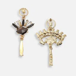 DressBerry Gold-Toned Gold-Plated Contemporary Drop Earrings image 5