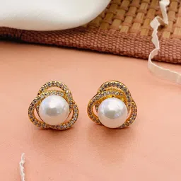 ABDESIGNS Gold-Plated Classic Studs Earrings image 2