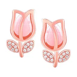 GIVA Rose Gold-Plated 925 Sterling Silver Floral Studs Earrings image 2