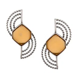 DASTOOR Silver Contemporary Drop Earrings image 3