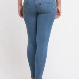 elleven Women Blue Solid Jeggings image 5