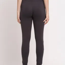 MYLO ESSENTIALS Maternity Charcoal Grey Solid Leggings image 2