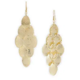 SOHI Women Gold-Toned Contemporary Drop Earrings image 4