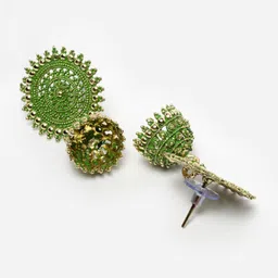 Moedbuille Gold-Plated Dome Shaped Jhumkas image 2