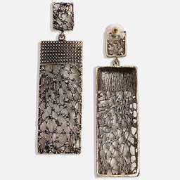 SOHI Gold Plated Stone Studded Drop Earrings image 5