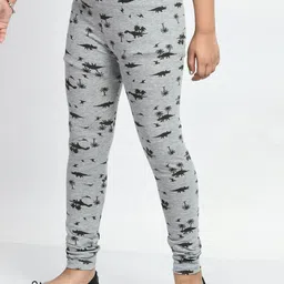 BAESD Girls Pack Of 3 Allover Printed Super Soft Pure Cotton Churidar-Length Leggings image 4