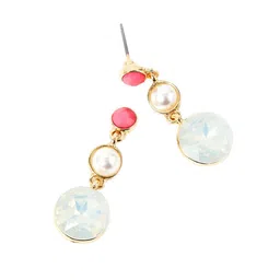 Accessorize Circular Triple Gem Drop Earrings image 4